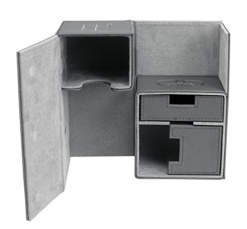 Twin FlipnTray Deck Case 160+ Standard Size XenoSkin Grey Card Game
