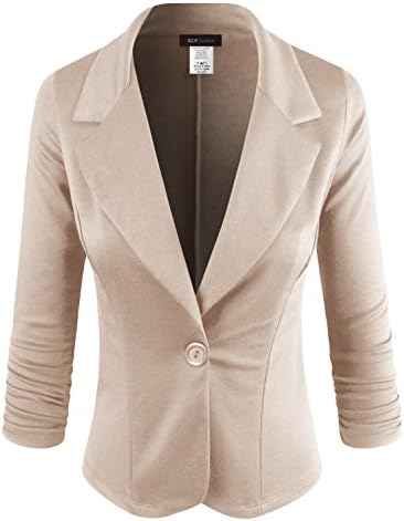 Womens Casual Work Office Blazer Jacket with Plus Size (Size S~3XL)