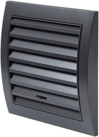 150x150mm / 6x6 inch Air Vent Cover - Adjustable Ventilation Grille with Flyscreen - ABS Plastic Anthracite