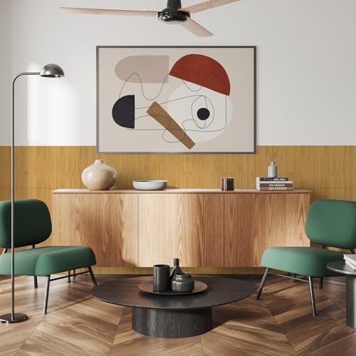Vieshful 4 Pieces Bamboo Wall Panels (40 x 240 cm), Flexible Wood Cladding, Decorative Palillerie for Kitchen Island, Wall and DIY Furniture, Interior Ripped Slats, Carbonised