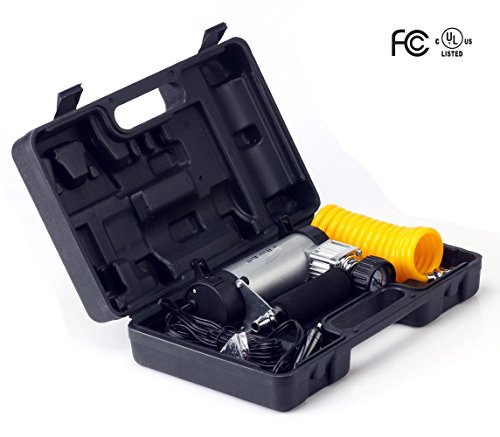 Portable Air Compressor, Hausbell Air Compressor Kit Mini DC12V Multi-Use Oil-Free Air Tools Tire Inflator (2 Pack) - Thumbnail 3
