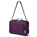 5 CITIES 16 Inch Carry On Hand Luggage Flight Duffle Bag, 2nd Bag or Underseat, 19L (Black + Plum)