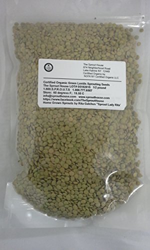 The Sprout House Certified Organic Non-gmo Sprouting Seeds Lentil 1 Pound