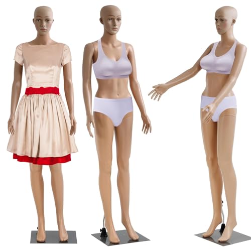 69" Female Full Body Mannequin - Realistic White Display Form With Detachable Parts & Metal Base