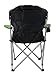 GigaTent Green Folding Camping Chair – Ultra Lightweight Collapsible Quad Padded Lawn Seat with Full Back, Arm Rests, Cup Holder and Shoulder Strap Carrying Bag – Powder Coated Steel Frame