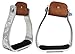 PRORIDER Western Show Horse Saddle Barrel Angled Sloped Bell Aluminum Stirrups 5140