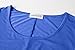 LARACE Women’s 3/4 Sleeve Casual Swing T-Shirt Dresses(2X, Blue)
