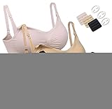 3PACK Womens Seamless Nursing Bra Bralette S-XL with Free Bra Extenders