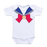 Sailor Moon Venus Crest Ribbon Baby Bodysuit Anime Clothing (newborn (0-3 Months)