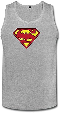 Men's Superman Batman Logo Tank HeatherGray