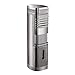 Cobber Torch Cigar Lighter, Windproof Butane Fuel Lighter for Smoking Quad 4 Jet Red Flame Refillable Butane Cigar Lighter with Punch, Large Size (Gunmetal Gray)