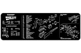 TekMat Ruger 10/22 Cleaning Mat / 12 x 36 Thick, Durable, Waterproof/Long Gun Cleaning Mat with Parts Diagram and Instructions/Armorers Bench Mat/Black