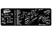TekMat Ruger 10/22 Cleaning Mat / 12 x 36 Thick, Durable, Waterproof / Long Gun Cleaning Mat with Parts Diagram and Instructions / Armorers Bench Mat / Black