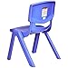 Amazon Basics 10 Inch School Classroom Stack Resin Chair, Blue, 6-Pack