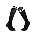 Luwint 2 Pairs Kids Black Soccer Socks