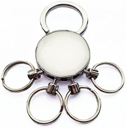 LXMAO Keychain, Durable Zinc Alloy Key Ring Multifunctional Key Holder for Car Keys with 4 Key Rings