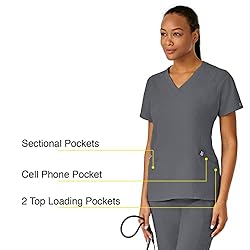 WonderWink W123 Women’s Stylized V-Neck Scrub Top