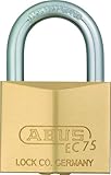 ABUS 真鍮南京錠 EC75-30 ディンプルシリンダー バラ番