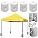 ABCCANOPY Outdoors Gazebo Tent Weight Feet Drum Fill with Water or Sand White (Set of 4)