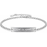 ALiLuYa God Is Good Bracelet for Women, 925 Sterling Silver Christian Faith Jewelry, Meaningful Gift for Her