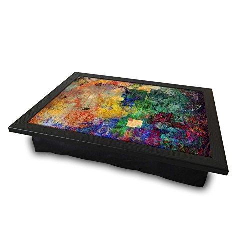 LaModaHome Color Splash MDF Pillow Tray - Blurry Colors, Focus, Art - Pillow Cushioned Accessories, Portable Bed Stand for Notebook or Serving, Suitable for Use on Table, Sofa, Chair - Thumbnail 2