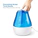 TaoTronics 3.5L Ultrasonic Cool Mist Air Humidifier for Bedroom with Filter, Mechanical Switch, Low Water Protection -(3.5L/0.92 Gallon, US 110V)