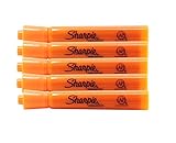 Sharpie Accent Tank-Style Highlighters, 5 Colored Highlighters, Chisel Tip (Fluorescent Orange, 5-Pack)