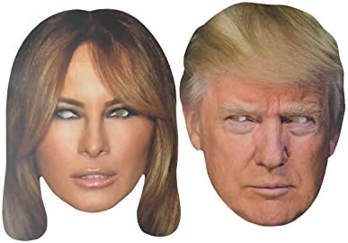 Donald and Melania Trump Cardboard Mask 2 Pack