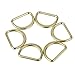 20Pcs Metal D-Ring Buckle Loop Ring for Strap Keeper Gold