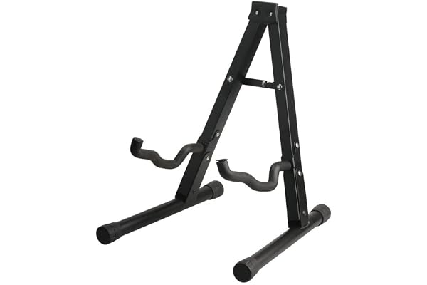 Duramex Universal Foldable Folding GUITAR STAND (A-FRAME) - Fits Any Guitars, Acoustic, Electric, Bass, Classical