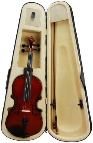 RATA 4/4 SIZE EBONY FITTED HIGHLY FLAMED VIOLIN WITH CASE,BOW,FREE ROSIN, 2 SETS OF STRINGS,2 BRIDGES,PITCH PIPE,SHOULDER REST
