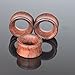 Longbeauty Pair Vintage Brown Natural Wood Hollow Tunnels Ear Plugs Stretcher Gauges 14MM
