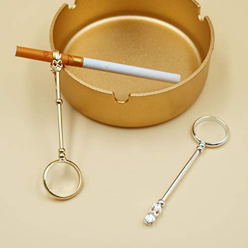 0.67 Inches Cigarette Holder Ring - Finger Cigarette Holder Ring - Elegant Cigarette  Holder Ring,for Lady Women and Men Smoker Cigarette Holder Ring 1pcs (Gold)  in Kenya