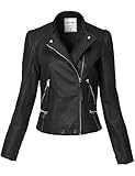 Silver Hardware All Over Zip Moto Faux Leather Jackets