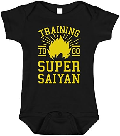 Training to Go Super Saiyan Onesie | Funny Anime Baby Clothes | Dragon Ball Z Inspired Bodysuit Romper