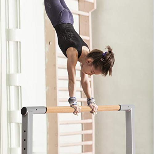 Costzon Double Horizontal Bars, Junior Gymnastic Training Parallel Bars w/ 11-Level 38-55" Adjustable Heights, Converted Single Bar, 264lbs Capacity, Ideal for Indoors, Outdoors, Home Practice (Pink)