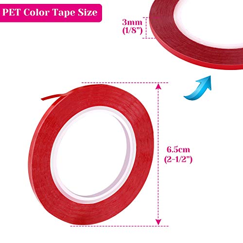image for Cridoz 6 Rolls 1/8 Whiteboard Tape Thin White Board Tape Lines Pinstri
