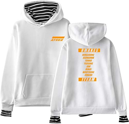 Fake Two Hoodies ATEEZ Sweatshirt Hong Joong Seong HWA Yun Ho Yeo Sang San Min Gi Woo Young Jong Ho