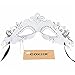 Coxeer Pretty Elegant Lady Masquerade Halloween Mardi Gras Party Mask (Black & Silver)