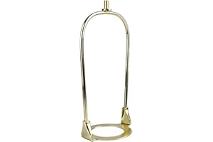 Generic 6 Inch Brass Lamp Harp Holder, Fits E26/E27 Light Base, Includes UNO Fitter Adapter, Detachable, Gold