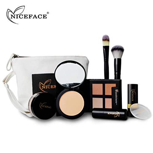 Sointdd Makeup Set | Christmas Gift | Brush Concealer Stick | Loose Powder | Lipstick Kit | Shimmer | Charming | Cosmetic Set (Black)
