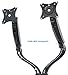 VIVO Black Dual LCD Monitor Height Adjustable Desk Mount Stand, Deluxe Pneumatic and Dual USB 3.0 Ports | Holds 2 Screens up to 27 inches (STAND-V002DU)