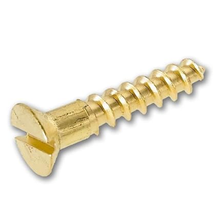 Amazon Com Solid Brass Wood Screw Countersunk Head No 4 X