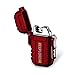 Dual Arc Lighter - Double Arc Plasma USB Rechargeable Flameless Waterproof Stormproof Windproof Mini Electric Lighter for Cigar, Candle, Cigarette, Pipe, Sport, Outdoor (Red)