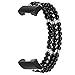 IMYMAX for Fitbit Charge 2 Bands Bracelet Women Replacement Dressy Artificial Pearl Elastic Handmade Bracele/Wrist band for Fitbit Charge 2 Smart Watch (Pearl Black)