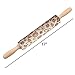 Christmas Wooden Rolling Pins,Engraved Embossing Rolling Pin with Christmas Deer Pattern for Baking Embossed Cookies,Rolling Pin Kitchen Tool 17inch (2 pack)