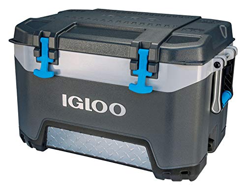 Igloo 00049783 BMX 52 Quart Cooler - Carbonite Gray/Carbonite Blue, 26.6 x 16.9 x 16.9