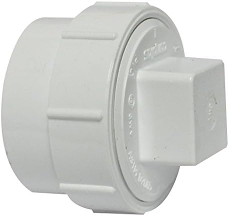 Canplas 193702AS PVC Female Cleanout Adapter with Plug, 2-Inch, White