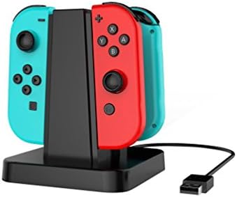 Kasillo Nintendo Switch Joy-Con Charger With LED Indication 4 in 1 USB Charger