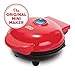 Dash DMS001RD Mini Maker Electric Round Griddle for Individual Pancakes, Cookies, Eggs & other on the go Breakfast, Lunch & Snacks with Indicator Light + Included Recipe  - Red primary